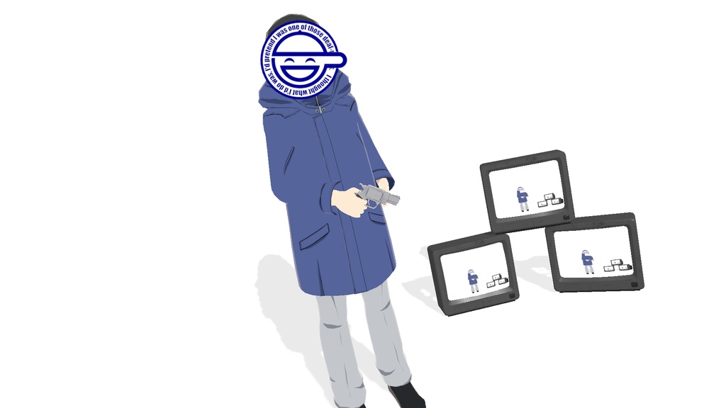 【VRChat想定】 笑い男 - laughingman - 攻殻機動隊二次創作モデル