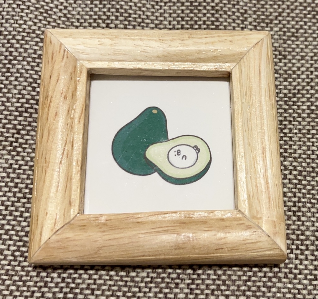 ミニ額イラスト（デジタルプリント）アボカド