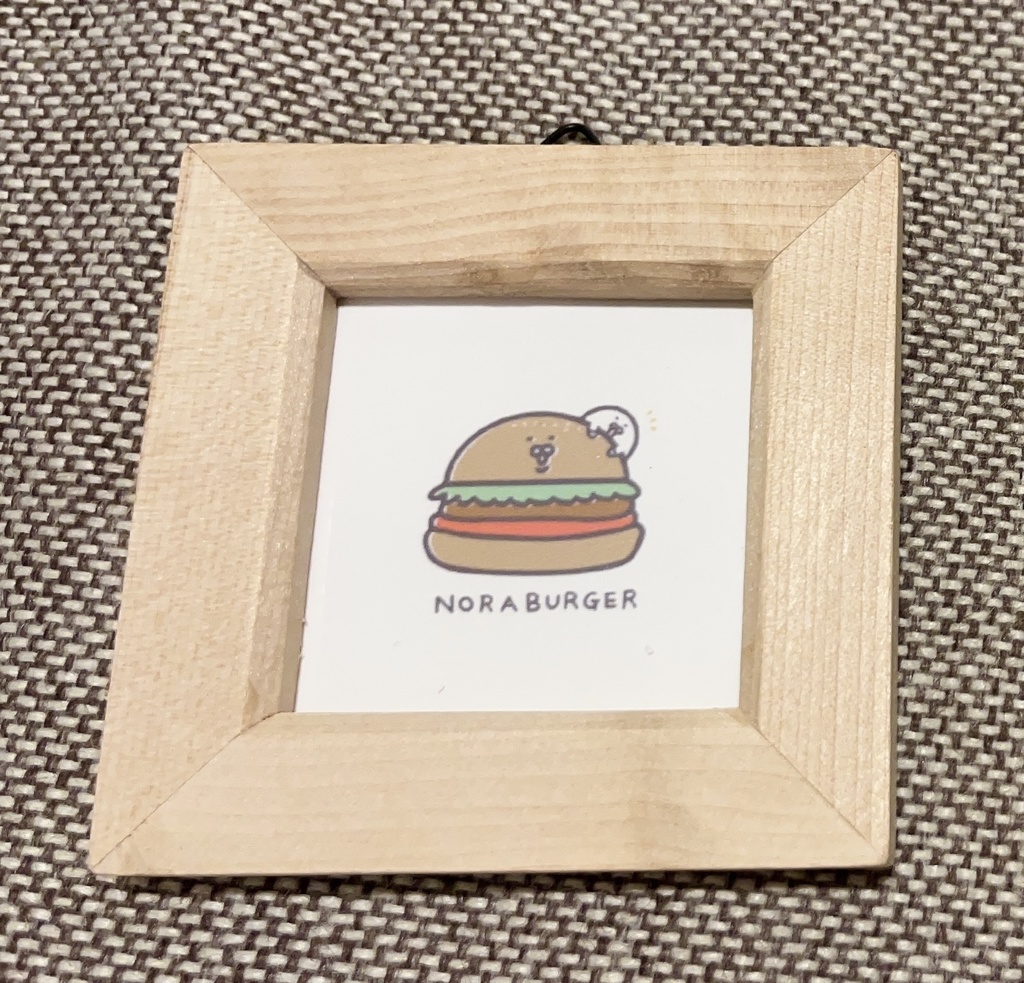 ミニ額イラスト（デジタルプリント）ノラバーガー