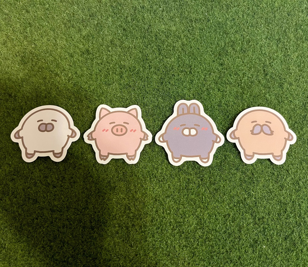 🦭ダイカットステッカー（4枚組）🩶