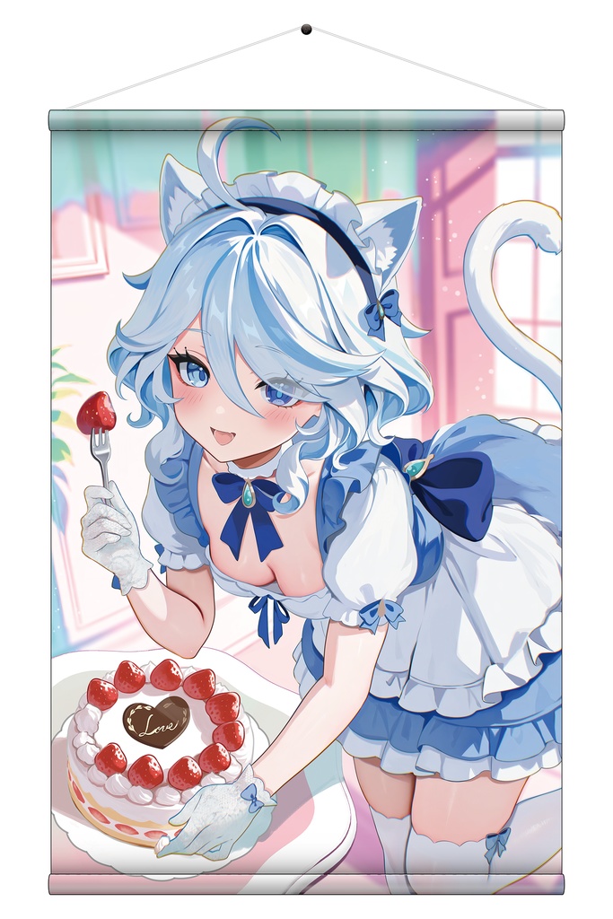 【予約販売】フリーナ 白猫メイド B2タペストリー