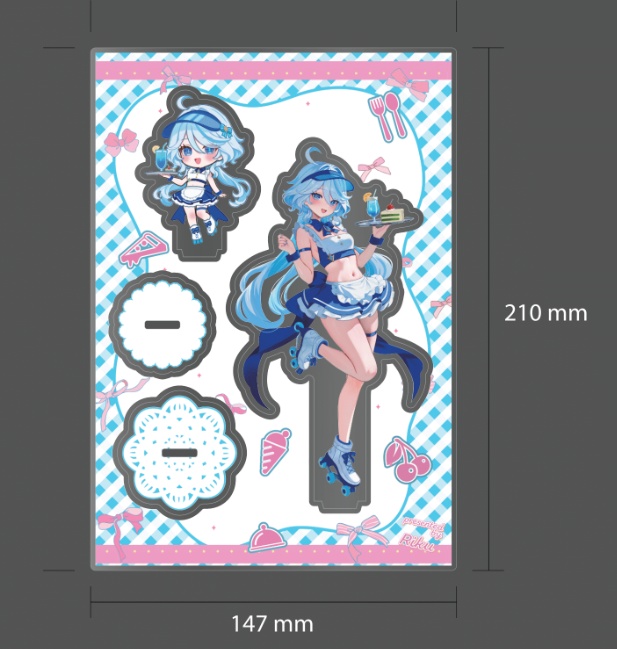 【予約販売】フリーナ ダイナー風衣装 アクリルスタンド