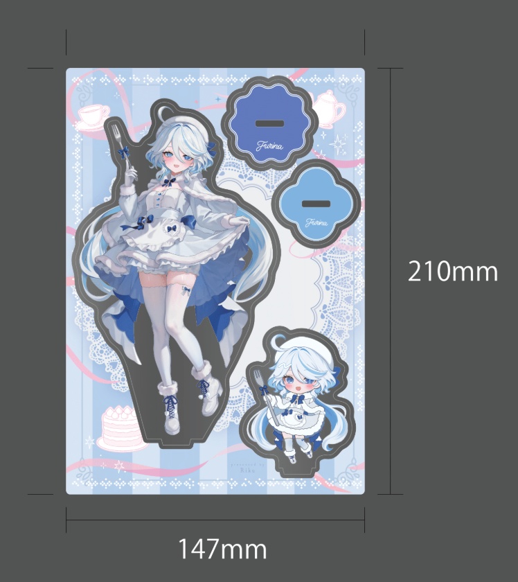 【予約発売】C107フリーナもこもこメイド服アクリルスタンド