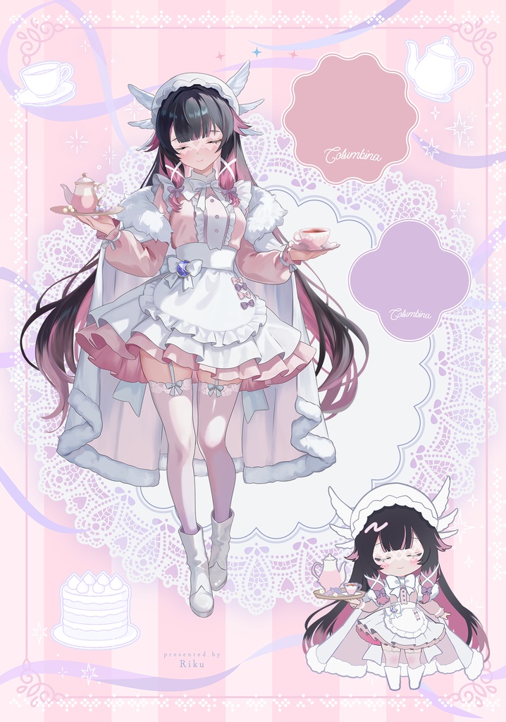 【予約発売】C107 コロンビーナもこもこメイド服アクリルスタンド