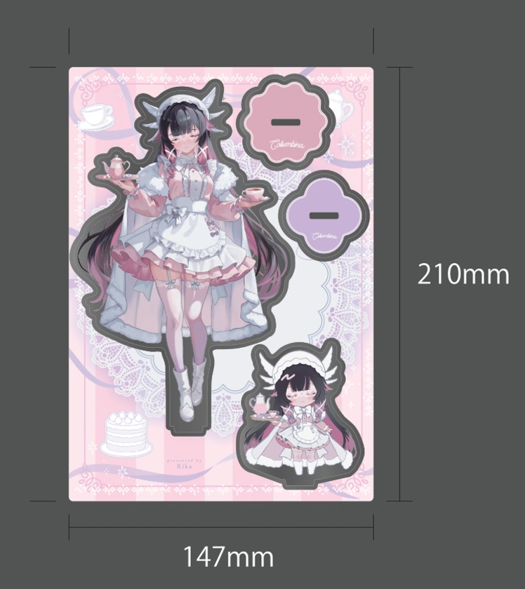 【予約発売】C107 コロンビーナもこもこメイド服アクリルスタンド
