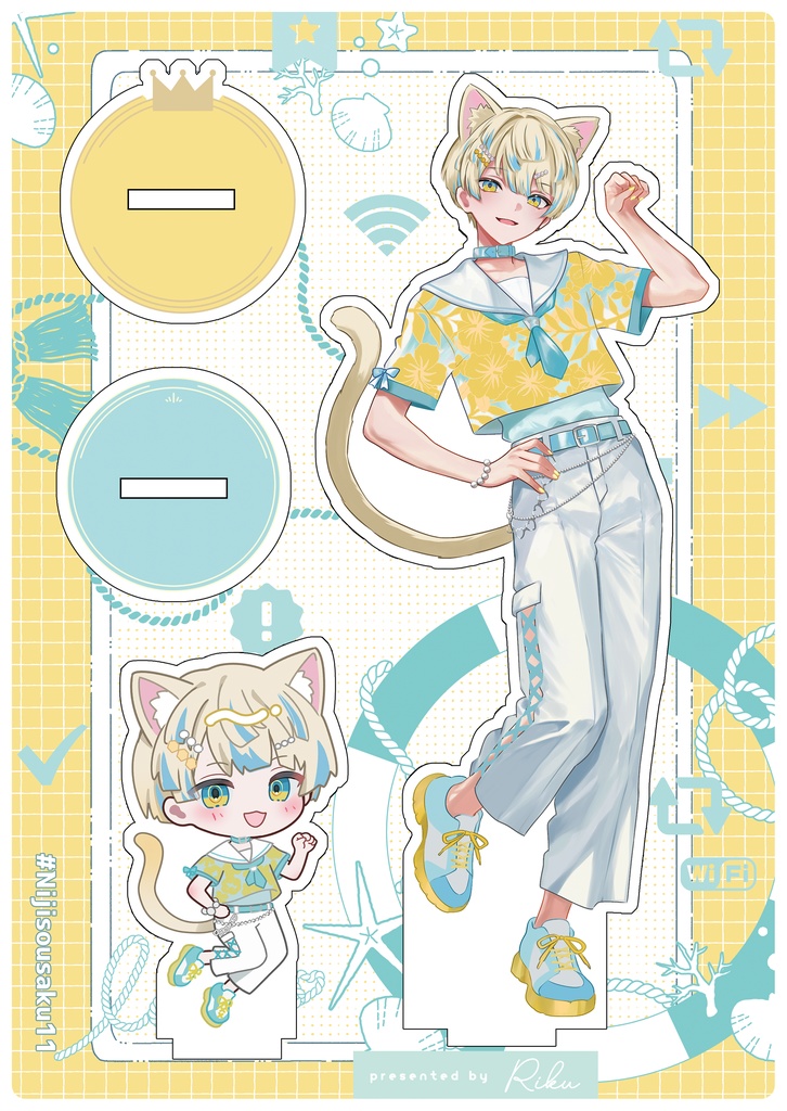 【予約販売】緋八マナ けもみみセーラー風衣装アクリルスタンド