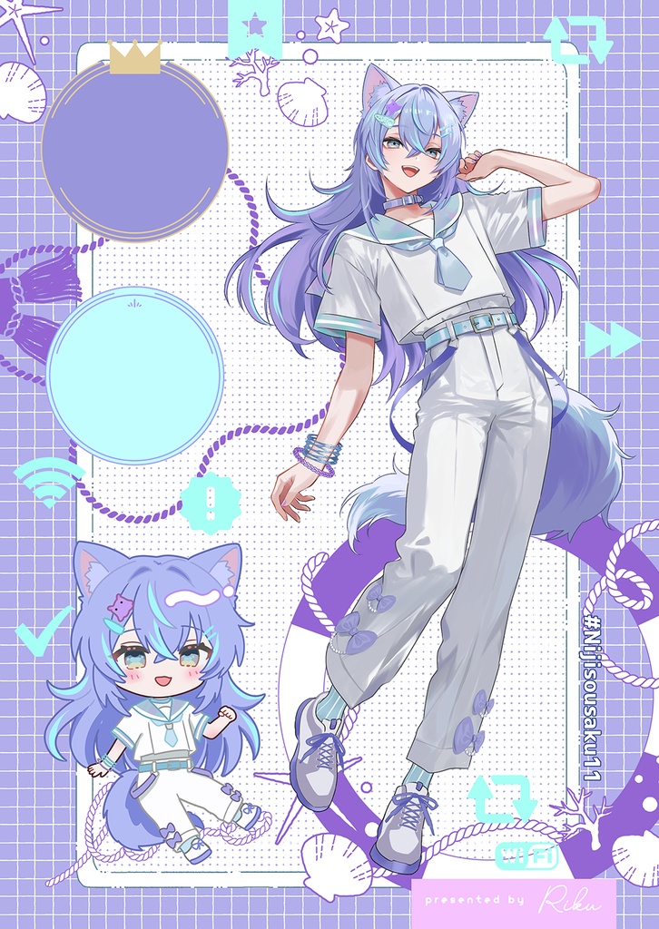 【予約販売】星導ショウ　けもみみセーラー風衣装アクリルスタンド