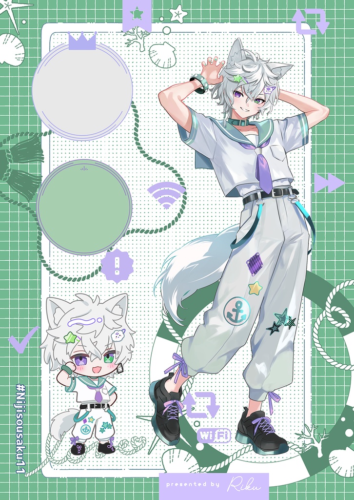 【予約販売】叢雲カゲツ　けもみみセーラー風衣装アクリルスタンド