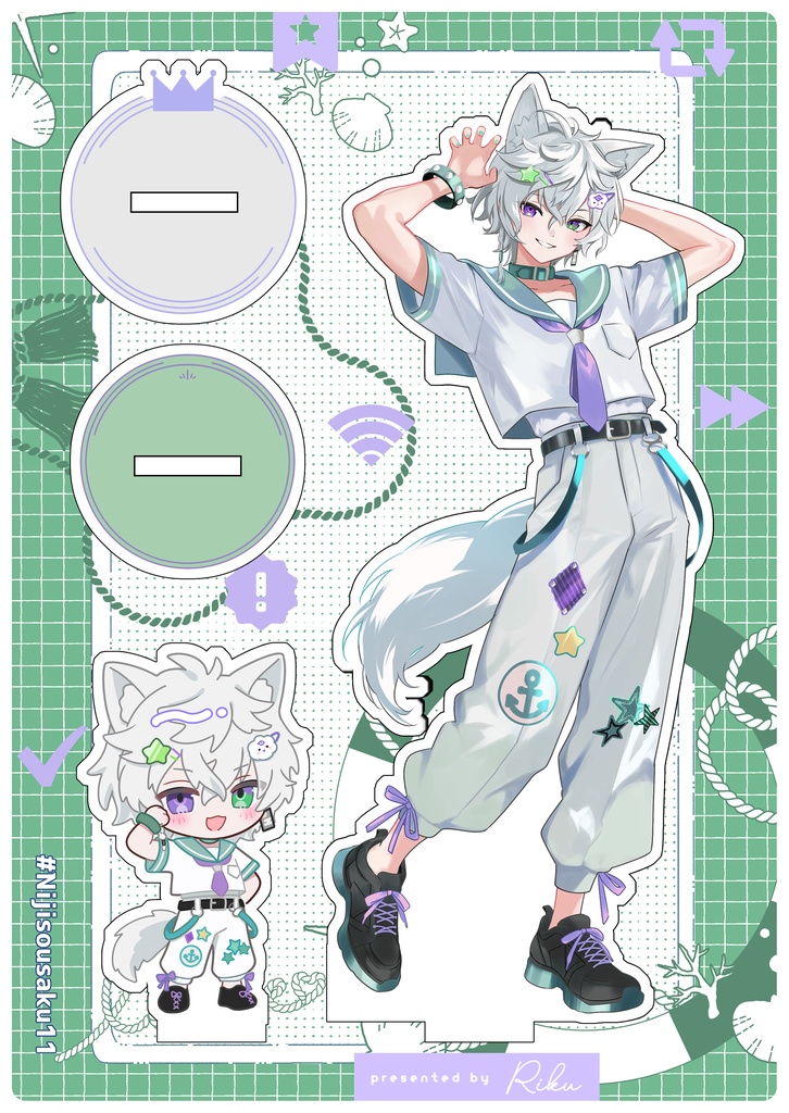 【予約販売】叢雲カゲツ けもみみセーラー風衣装アクリルスタンド