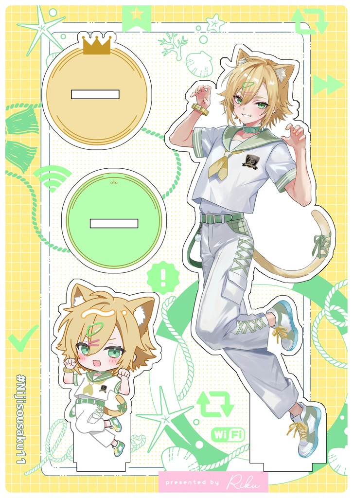 【予約販売】卯月コウ けもみみセーラー風衣装アクリルスタンド