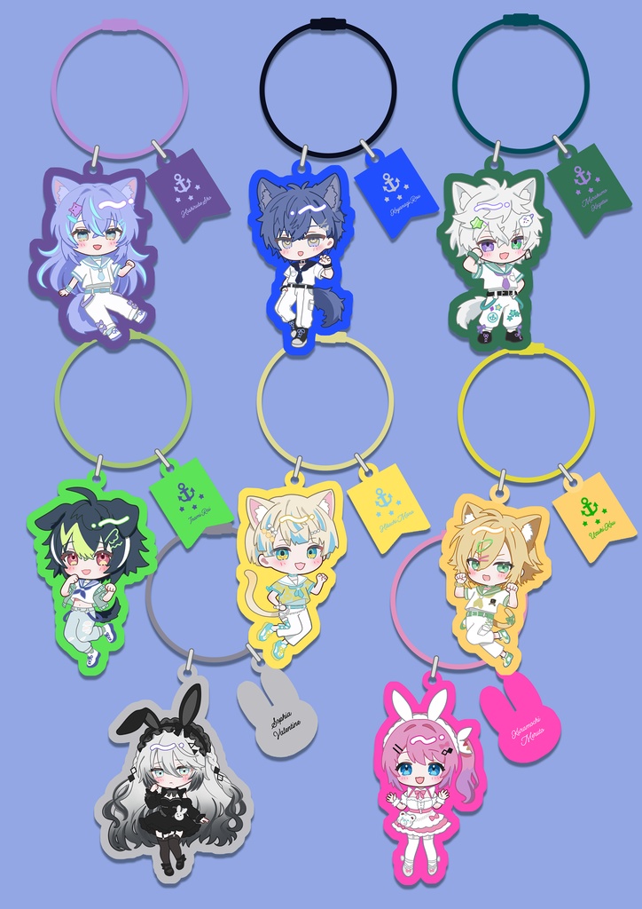 【予約販売】ワイヤーチェーンアクリルキーホルダー 