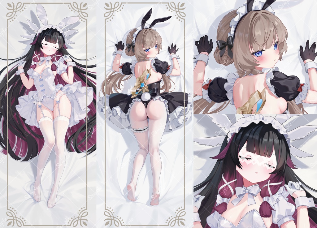 【予約販売】C108 コロンビーナとサンドローネの抱き枕カバー(全年齢ver)