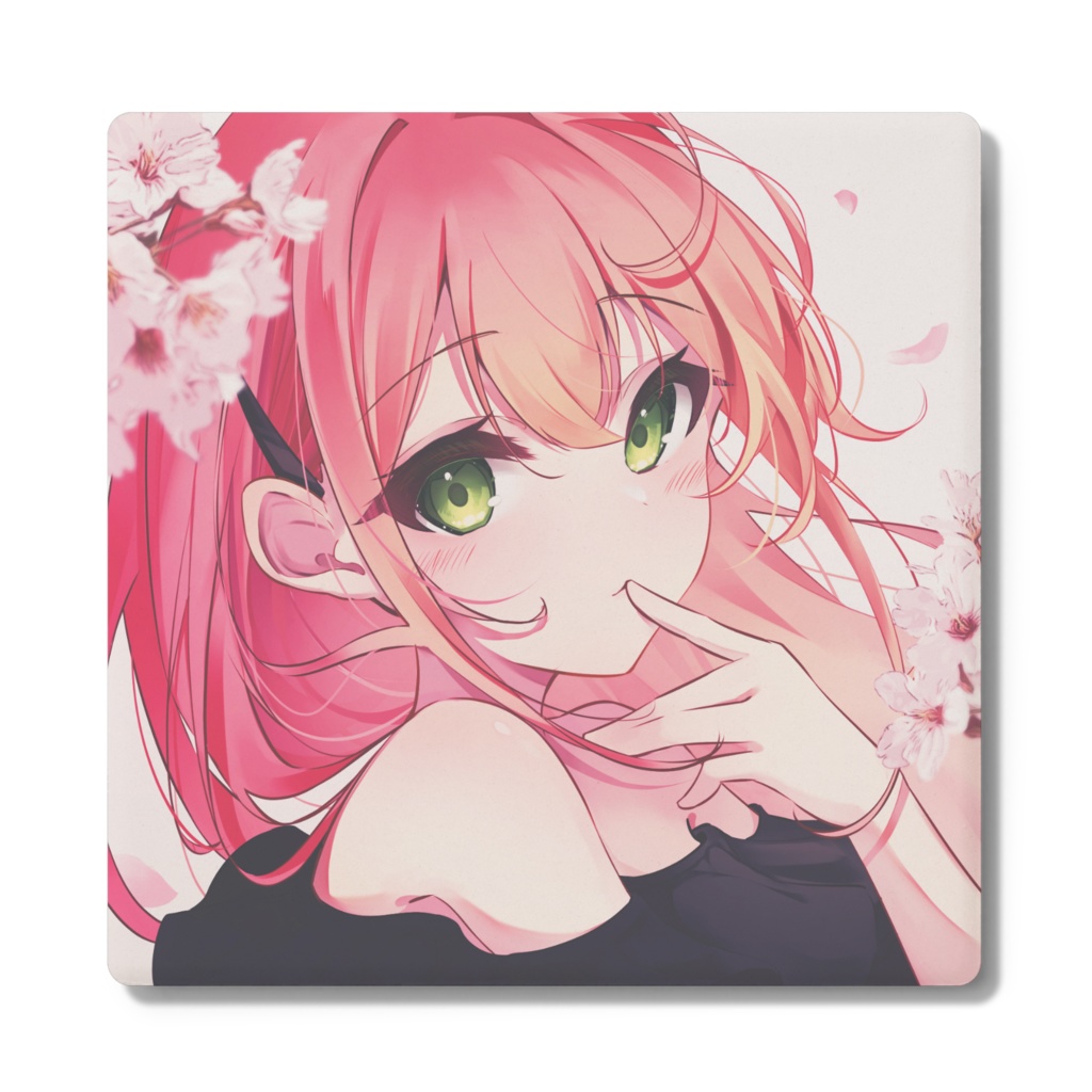 桜色の女の子コースター