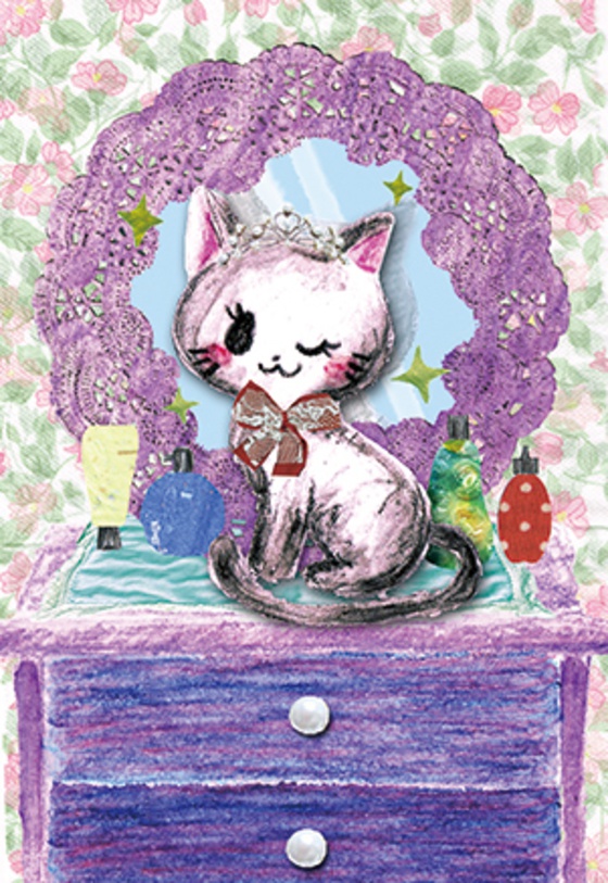 ■ポストカード■　ファッショナブル猫