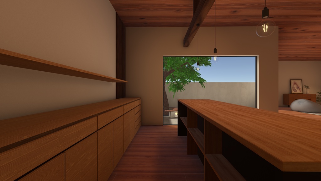 【VRChat向けワールド】ヌックのある家