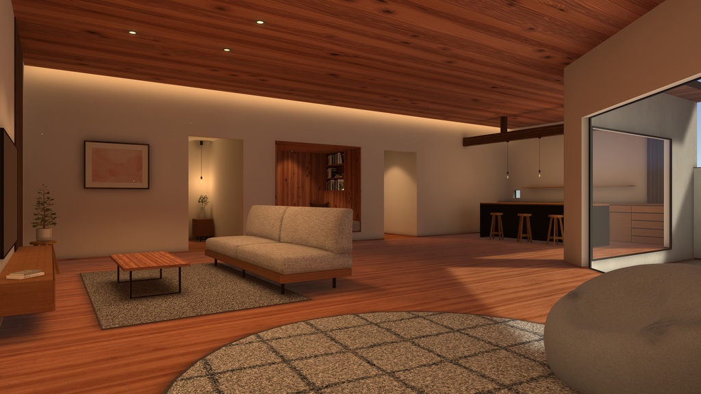 【VRChat向けワールド】ヌックのある家