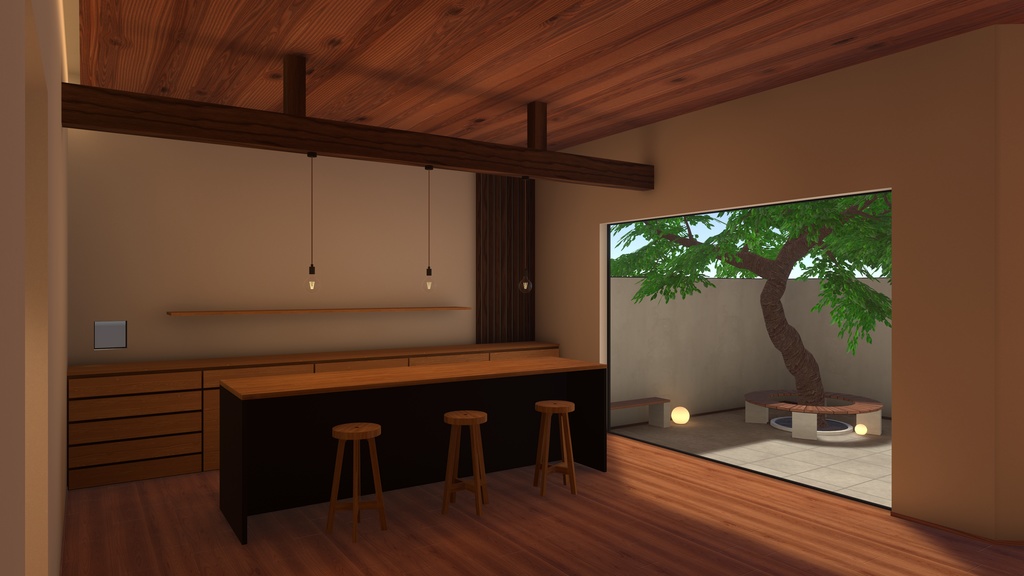 【VRChat向けワールド】ヌックのある家