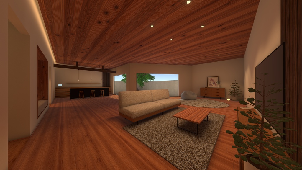 【VRChat向けワールド】ヌックのある家