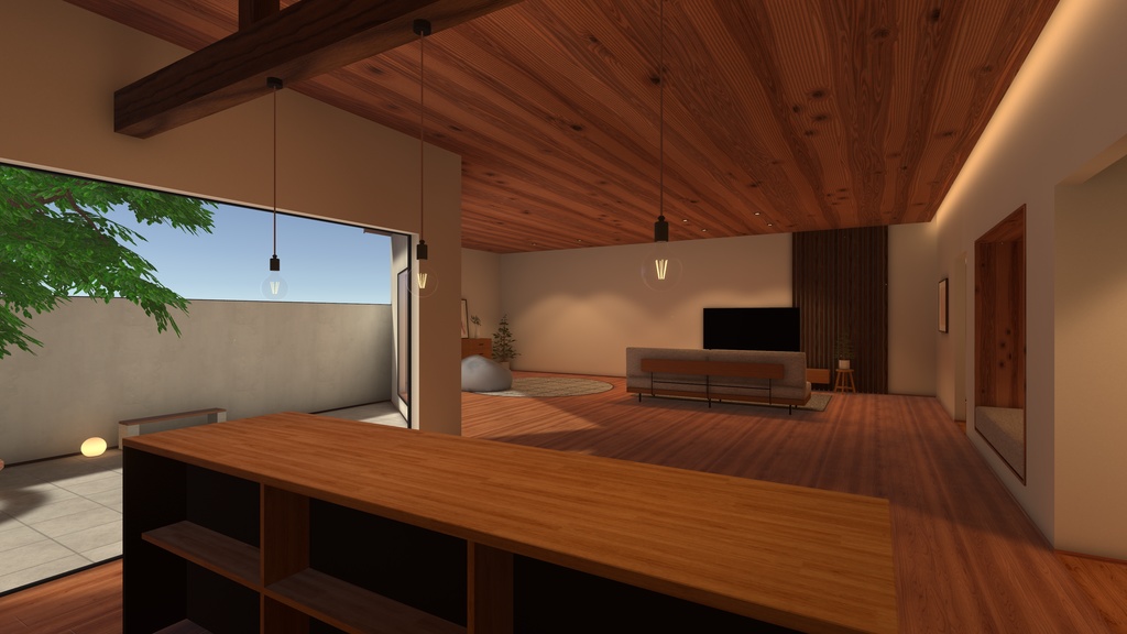 【VRChat向けワールド】ヌックのある家