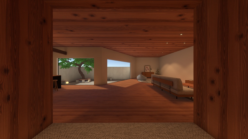 【VRChat向けワールド】ヌックのある家