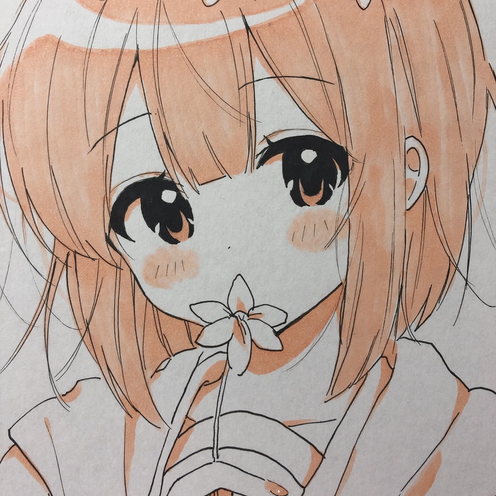 片手ダンプと花