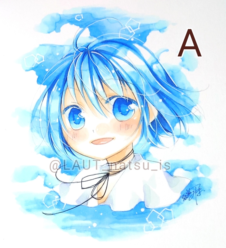 原画【青に染まる】