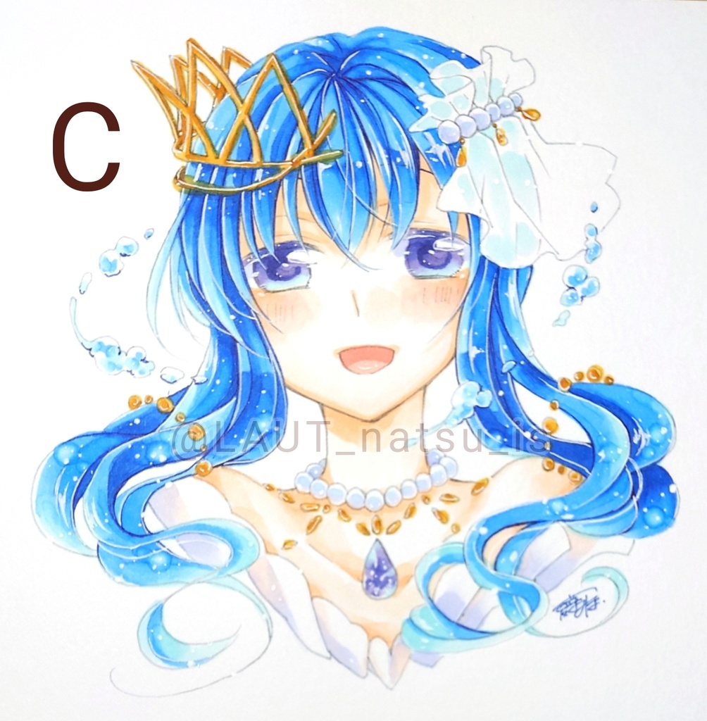 原画【青に染まる】