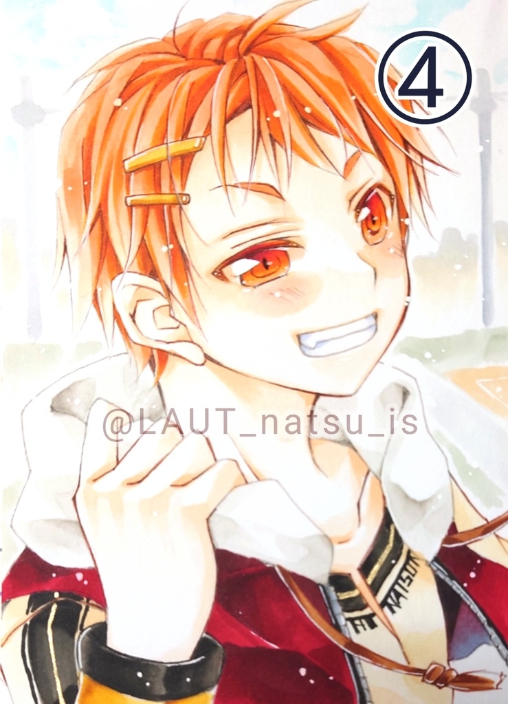 原画【男性キャラで1日1枚アナログ絵】①~⑫