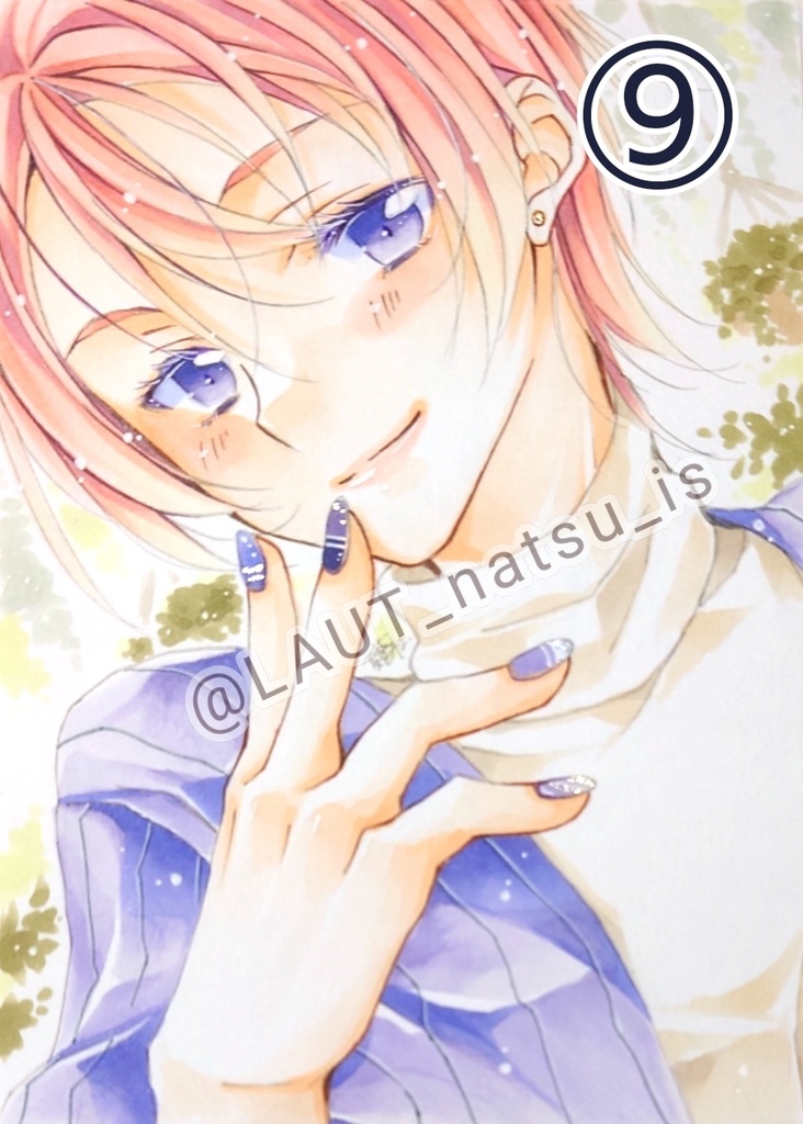 原画【男性キャラで1日1枚アナログ絵】①~⑫