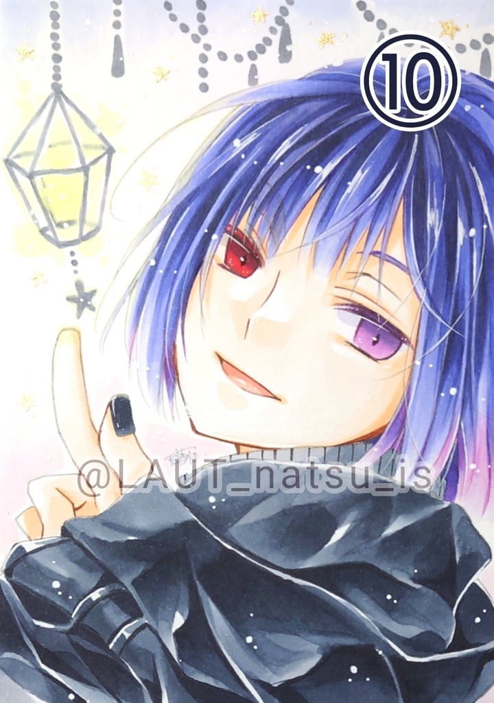 原画【男性キャラで1日1枚アナログ絵】①~⑫