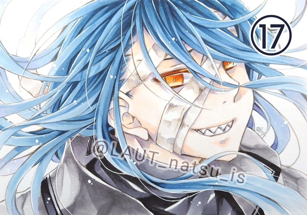 原画【男性キャラで1日1枚アナログ絵】⑬〜㉔