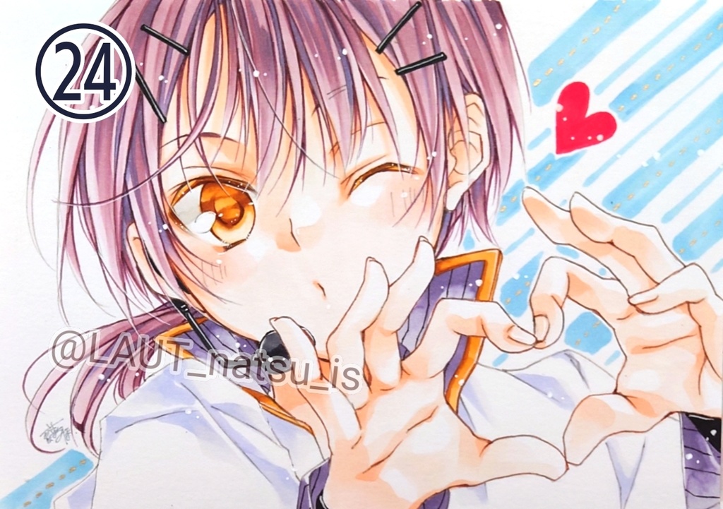 原画【男性キャラで1日1枚アナログ絵】⑬〜㉔