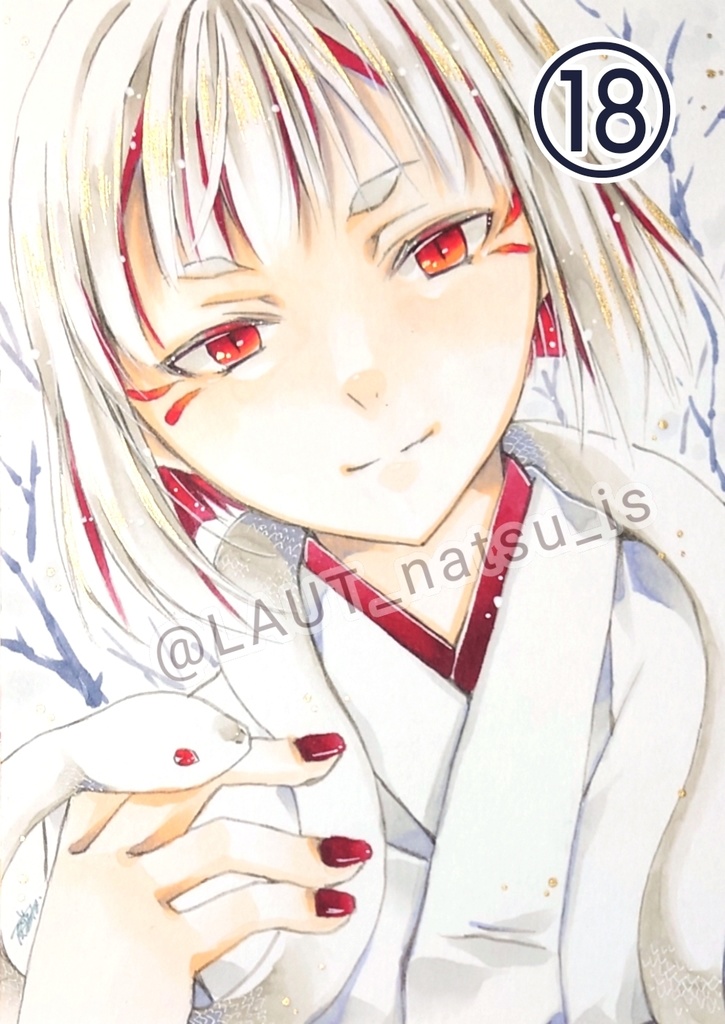 原画【男性キャラで1日1枚アナログ絵】⑬〜㉔