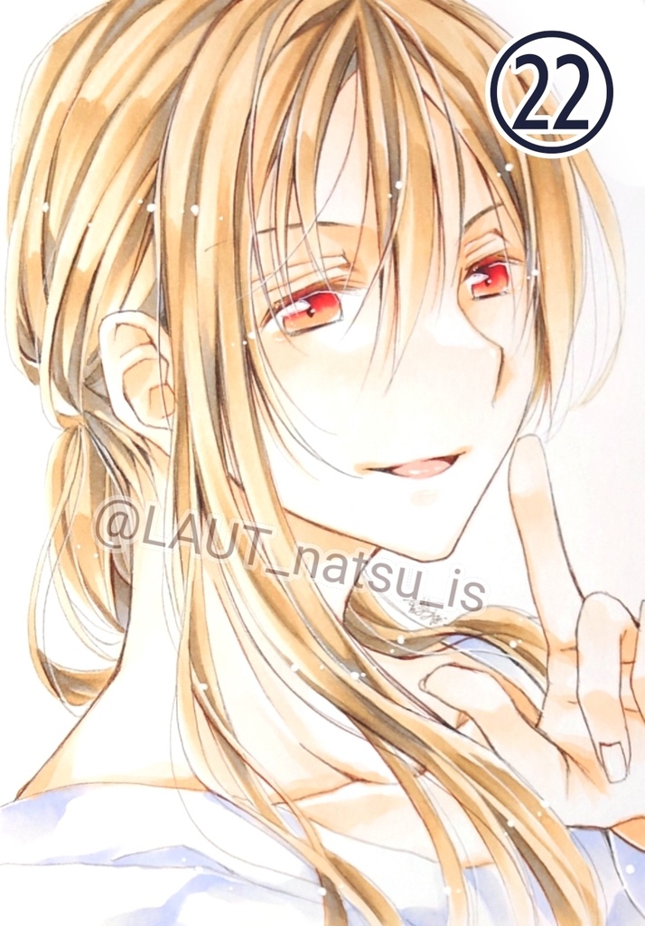 原画【男性キャラで1日1枚アナログ絵】⑬〜㉔