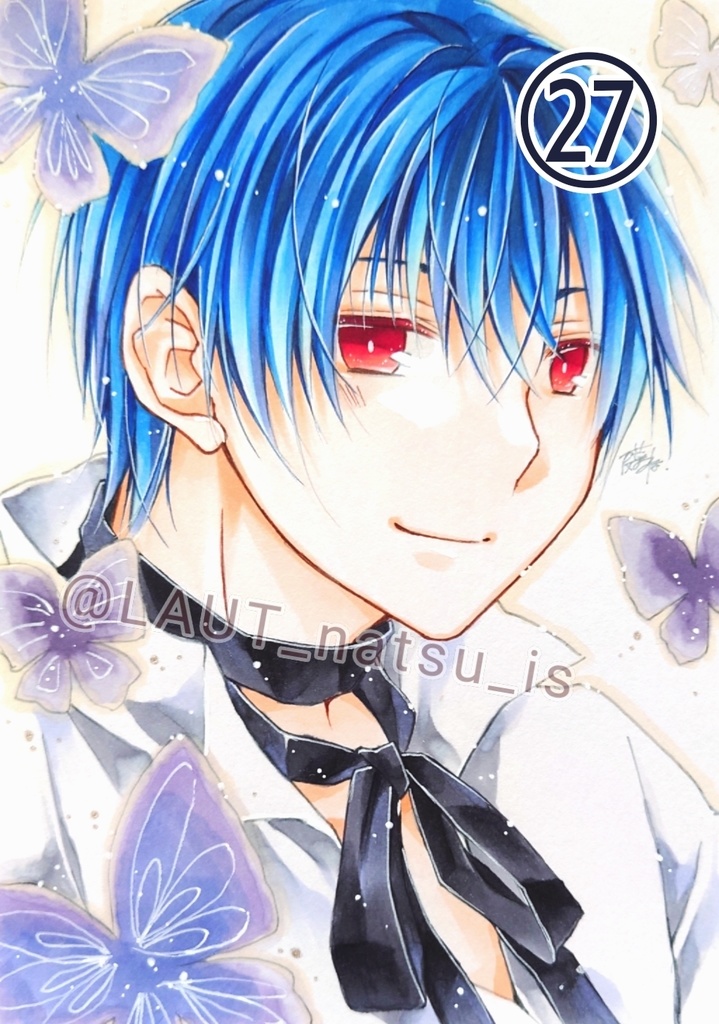 原画【男性キャラで1日1枚アナログ絵】㉕~㊱