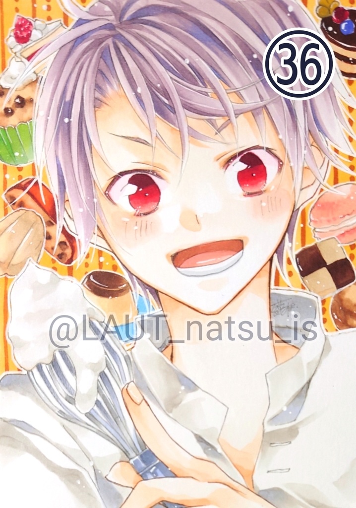 原画【男性キャラで1日1枚アナログ絵】㉕~㊱