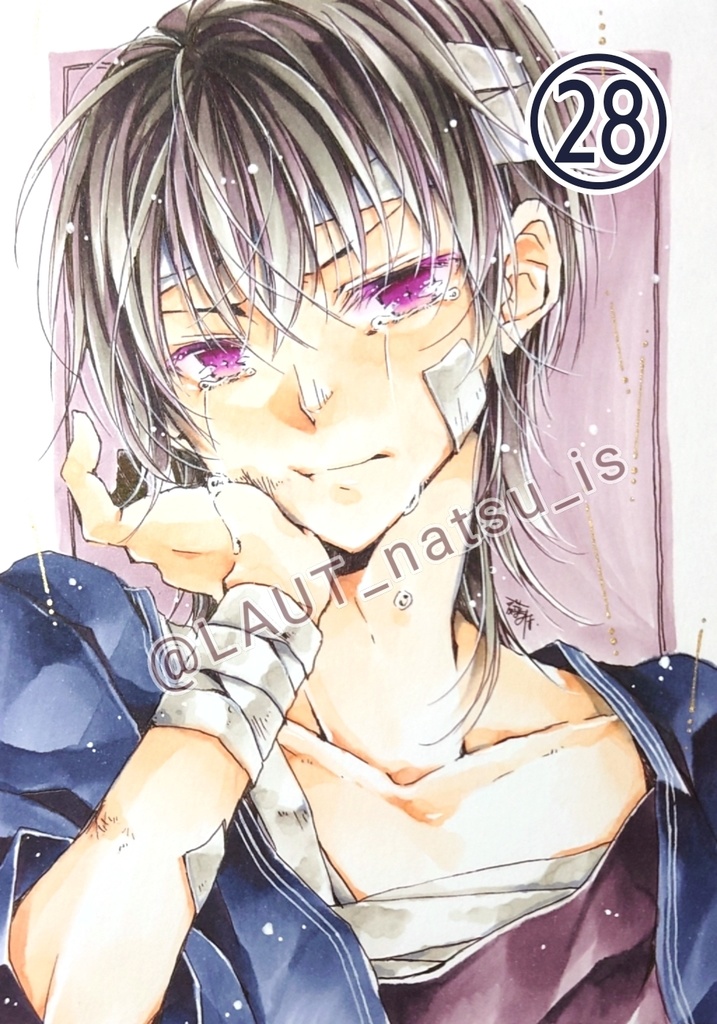 原画【男性キャラで1日1枚アナログ絵】㉕~㊱