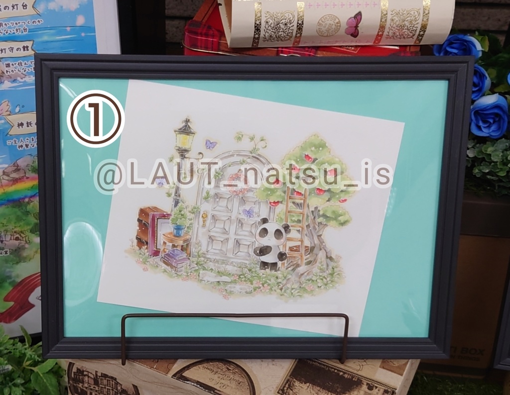 原画【パンダ君達と植物】シリーズ