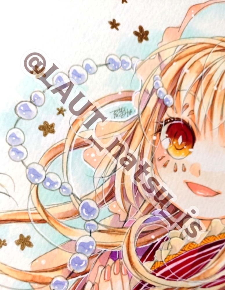 原画【タツノオトシゴちゃん】2024年年賀絵