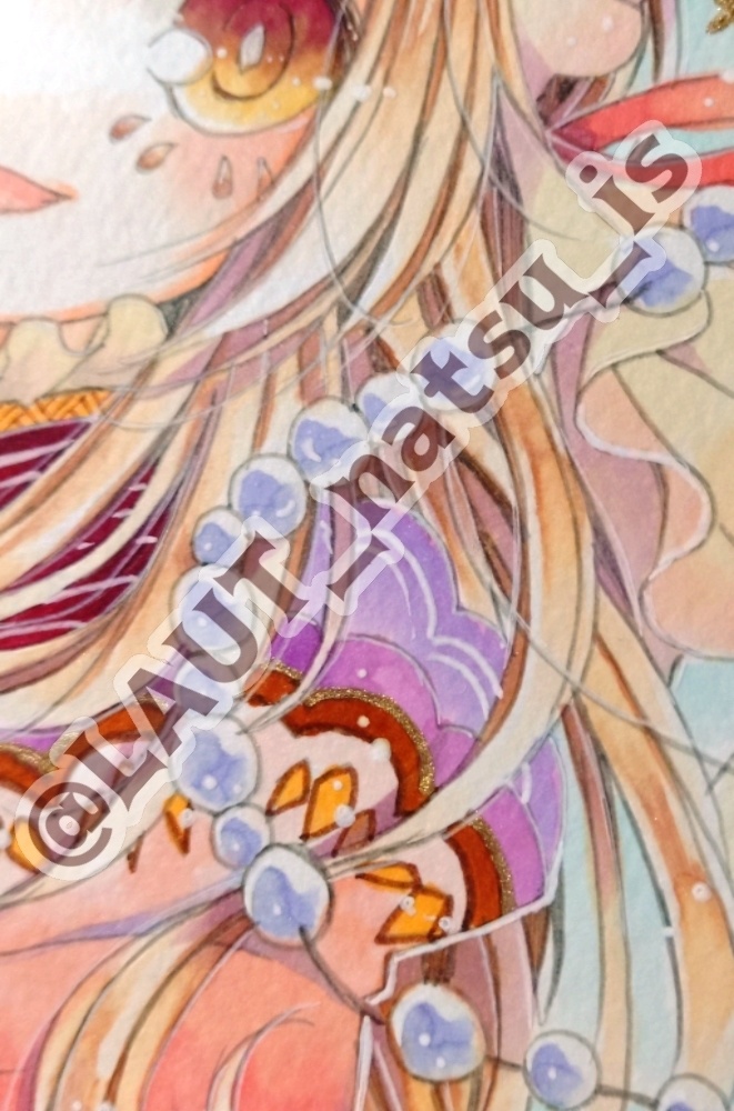 原画【タツノオトシゴちゃん】2024年年賀絵