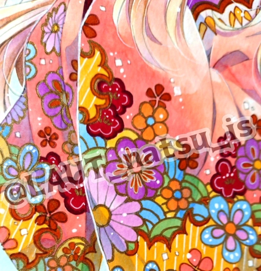 原画【タツノオトシゴちゃん】2024年年賀絵