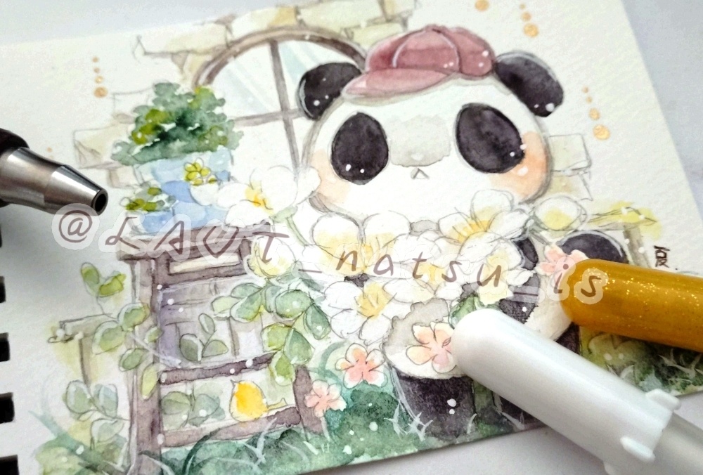 原画【水彩シリーズ】ミニスケッチブック