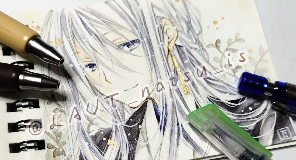 原画【水彩シリーズ】ミニスケッチブック