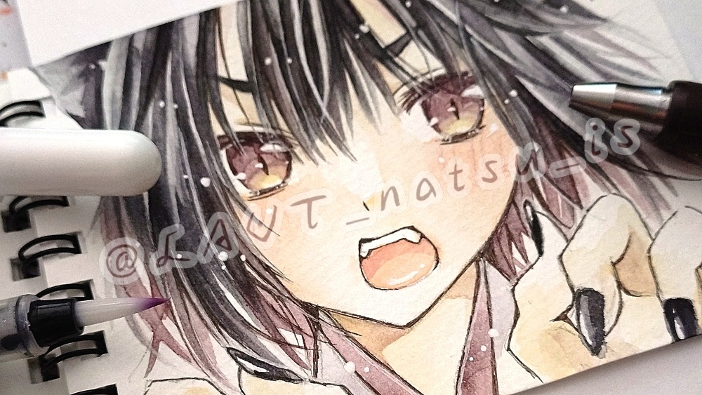 原画【水彩シリーズ】ミニスケッチブック