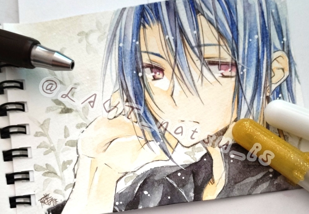 原画【水彩シリーズ】ミニスケッチブック