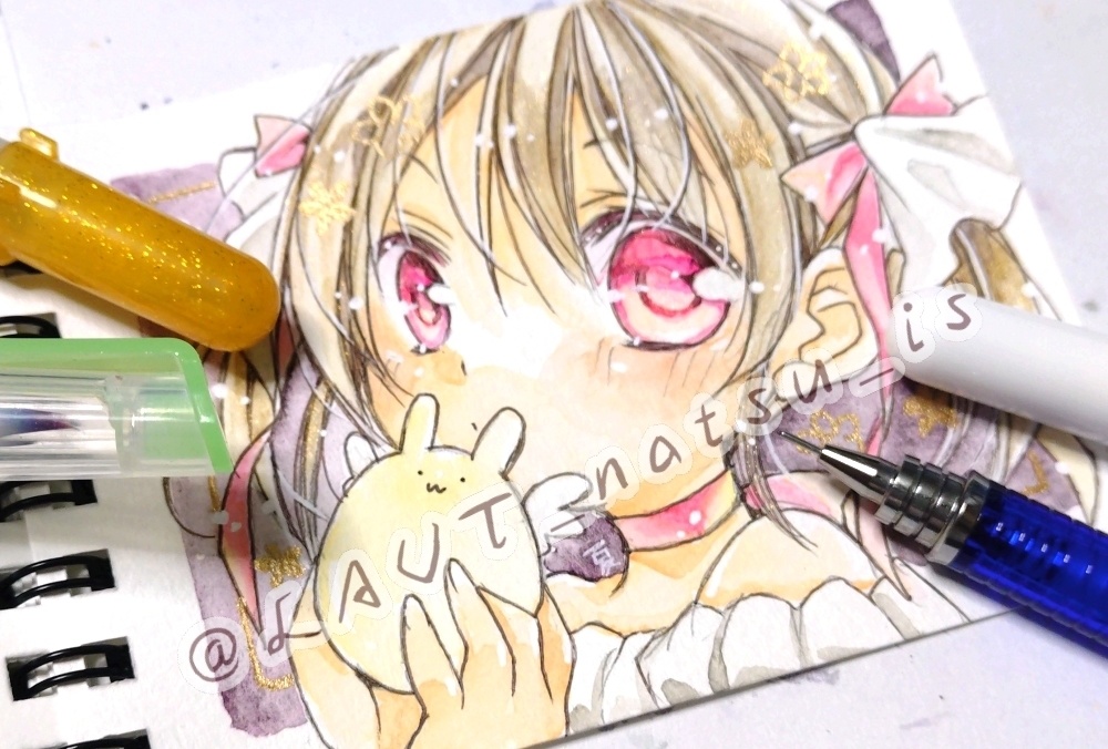 原画【水彩シリーズ】ミニスケッチブック