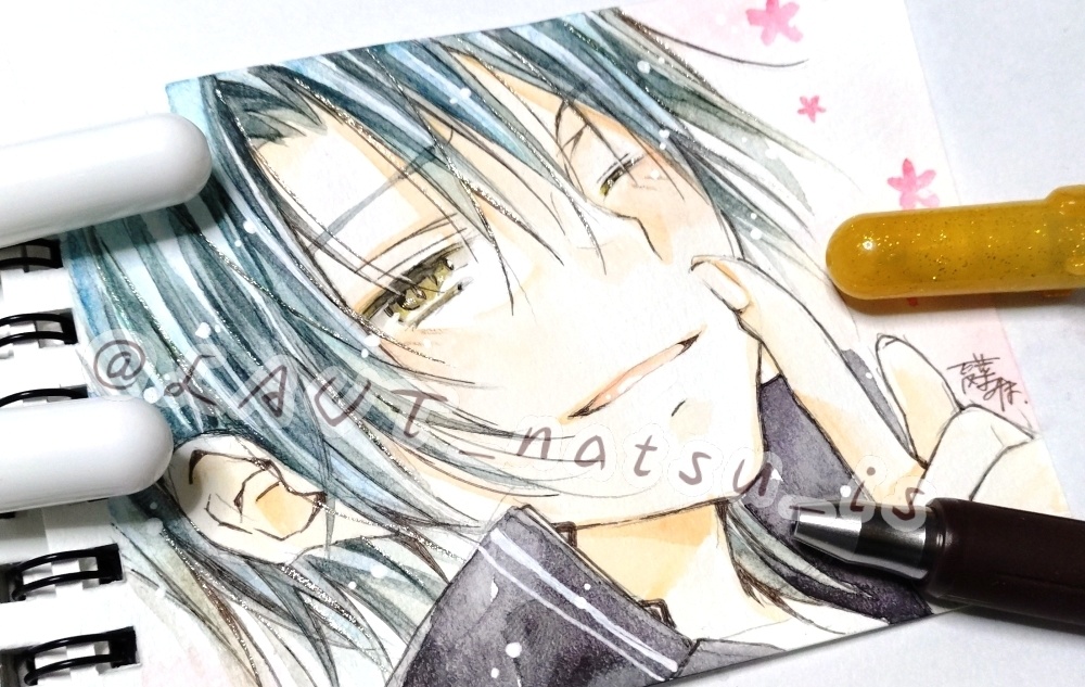 原画【水彩シリーズ】ミニスケッチブック