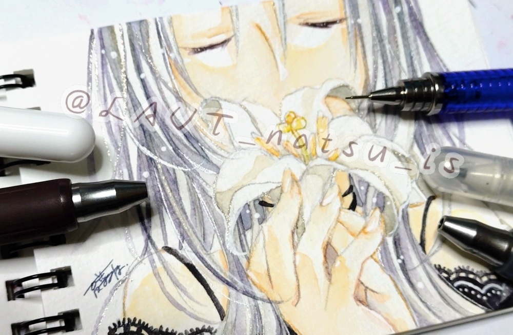 原画【水彩シリーズ】ミニスケッチブック