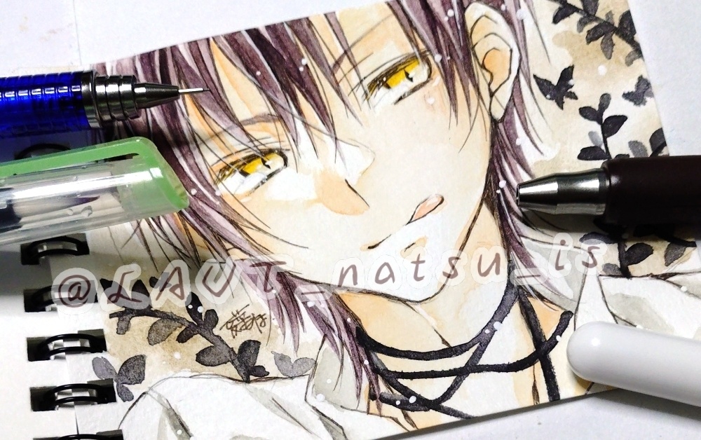 原画【水彩シリーズ】ミニスケッチブック