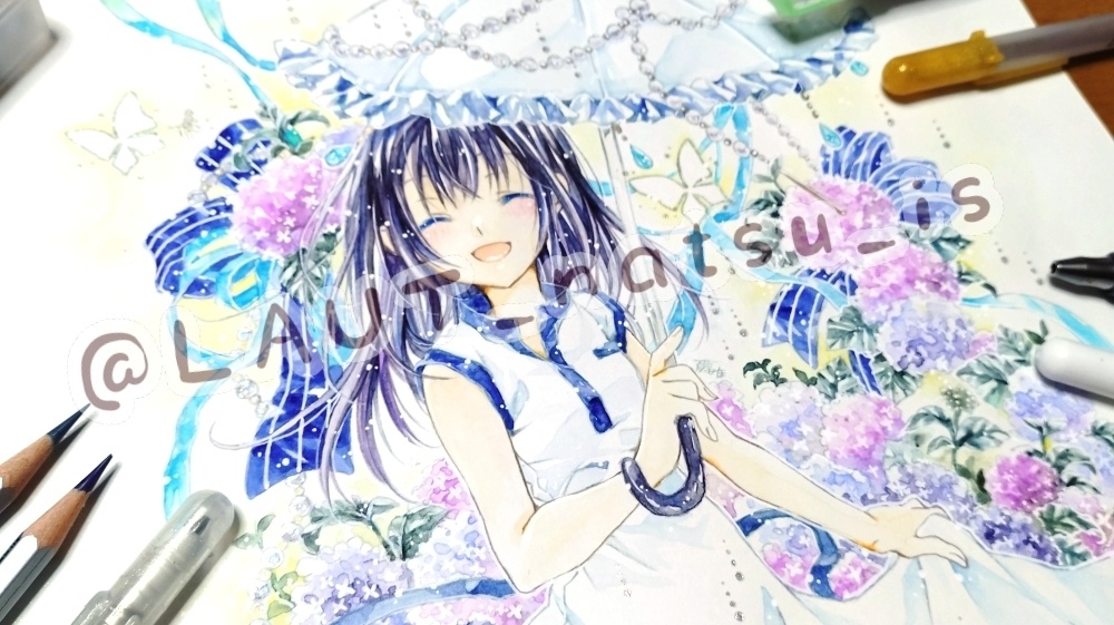 原画【雨上がりの虹に唄う】シリーズ